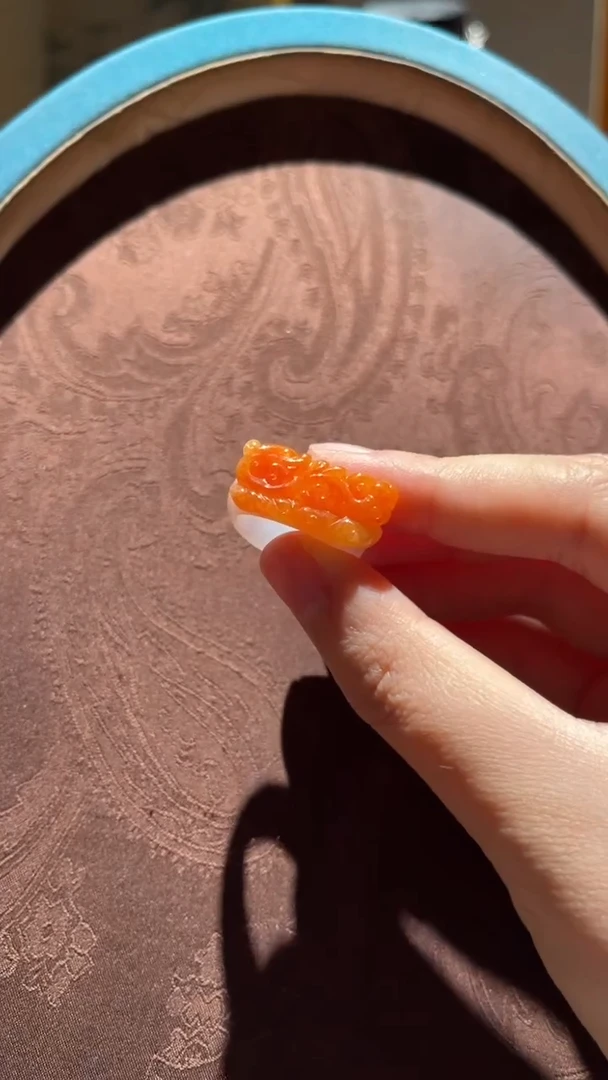 翡翠戒圈未镶嵌红翡绿翠