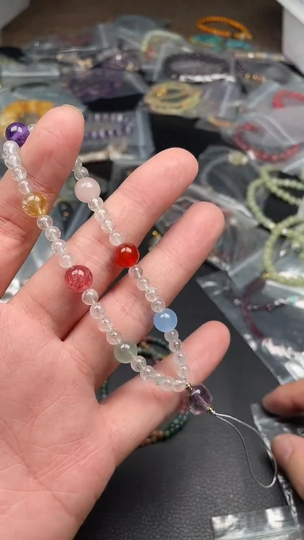 水晶手链未镶嵌多样性发货拍一发一