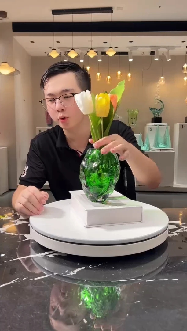 摆件巴比特美学 冰川纹小花插