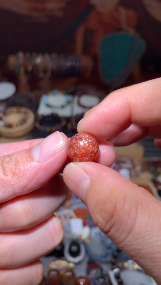 未镶嵌单珠长石金太阳14mm