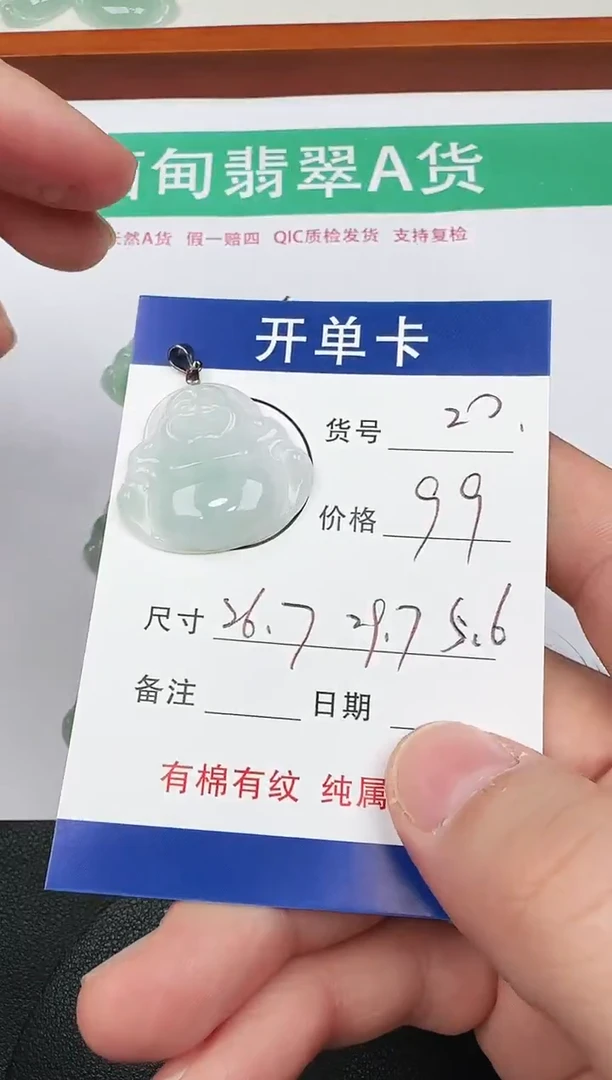 吊坠(赠链)未镶嵌翡翠20
