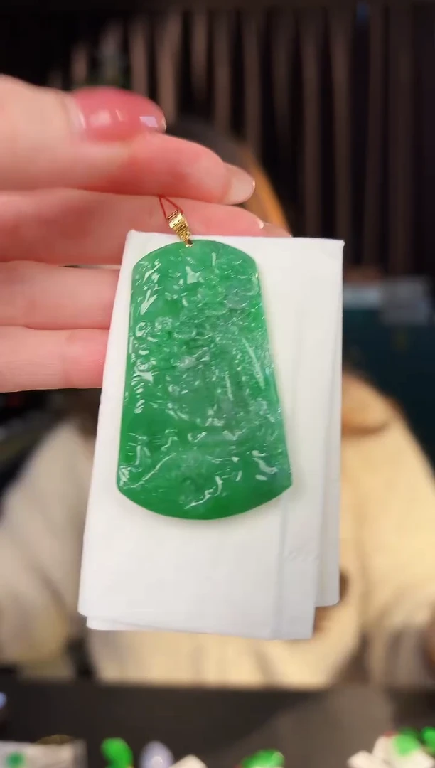 【闪购商品】翡翠颈饰18K金镶嵌缅料A货/支持复检/一件