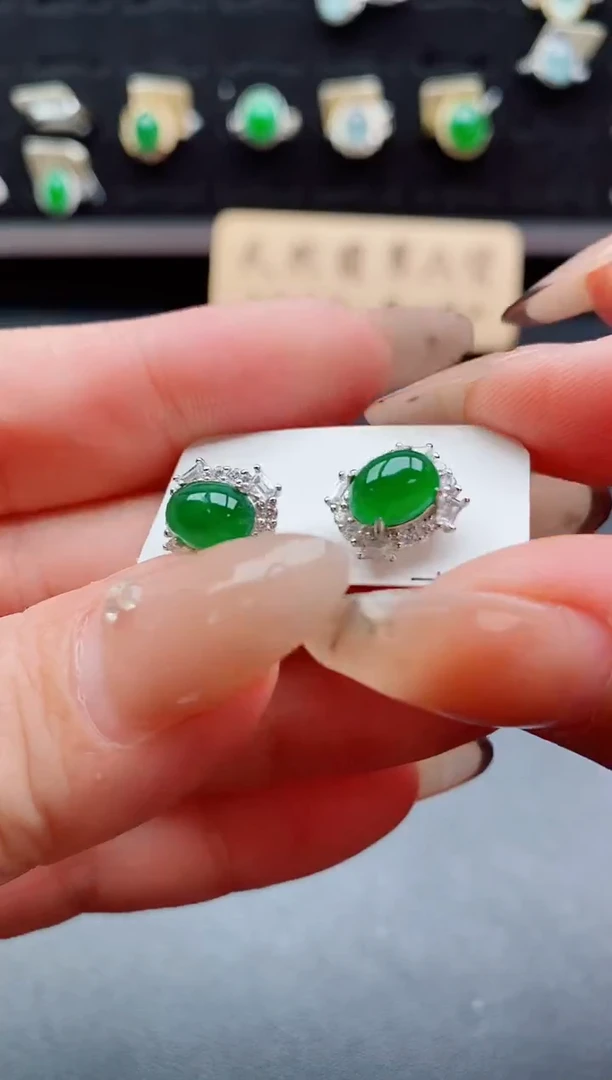 银S925镶嵌戒指翡翠12121