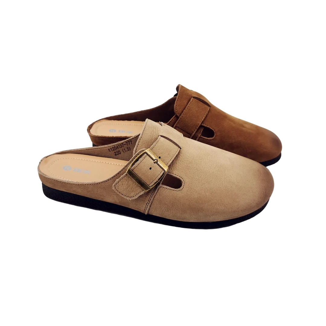 KANGNAI/康奈11254137软底时尚休闲舒适真皮包头女半拖鞋