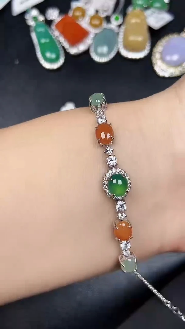 银S925镶嵌戒指翡翠3630