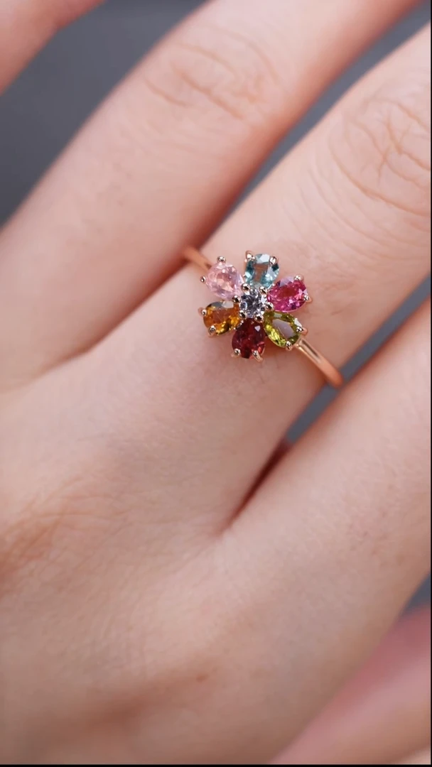 银S925镶嵌手饰碧玺手饰