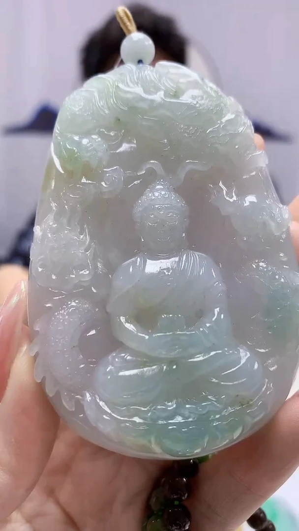 【闪购商品】定制翡翠未镶嵌4688DD-毛货挂件赠珠链93