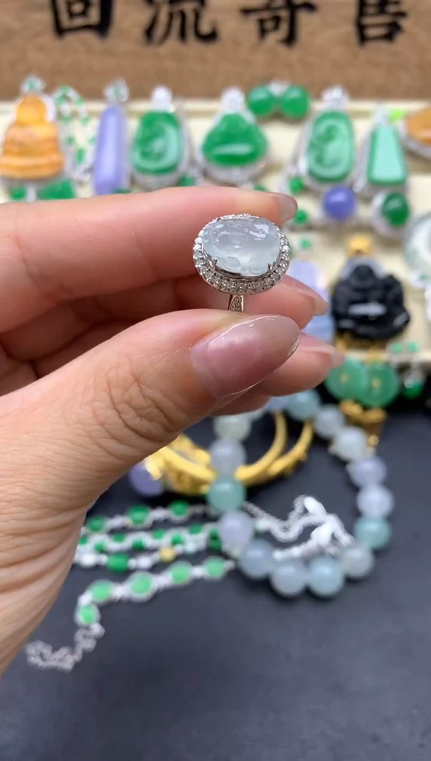 【闪购商品】翡翠戒指18K金镶嵌158-中国好珍宝