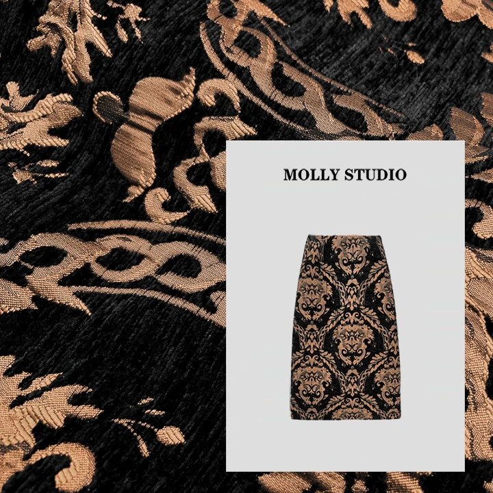 【黑雾鎏金】Molly 时尚气质简约 裙子 M2025516