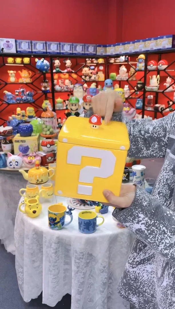 【闪购商品】.@@问号陶瓷储物收纳罐