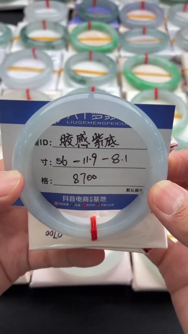 未镶嵌手镯翡翠胶感紫底