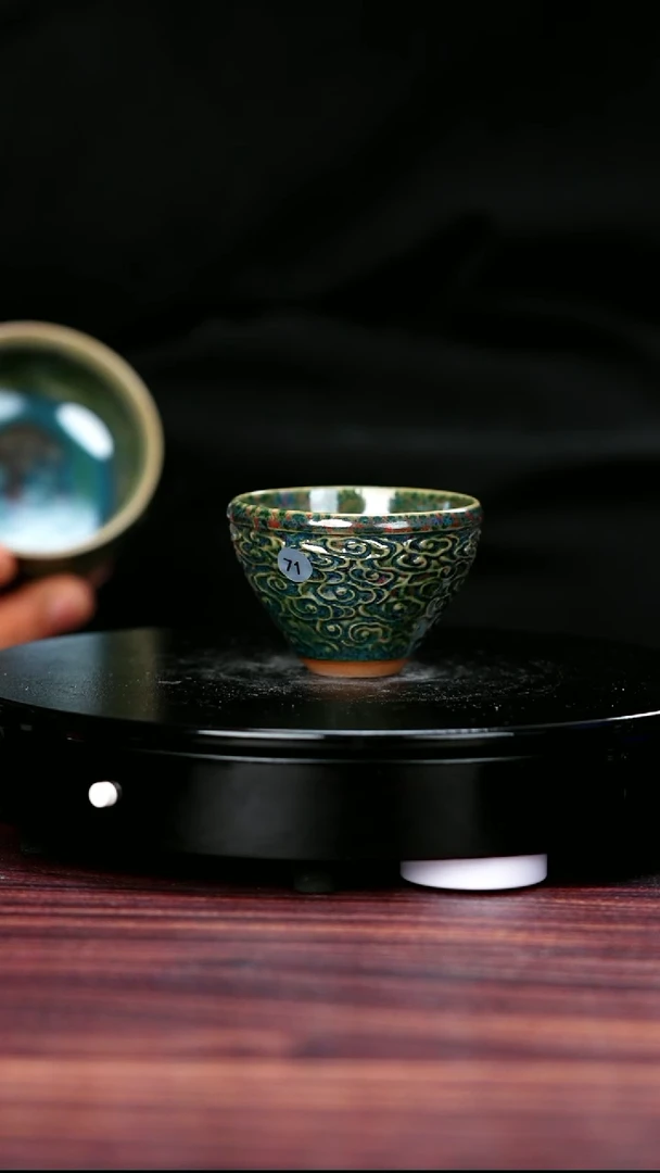 71#于大鹏一级品原矿钧瓷鸡心杯
