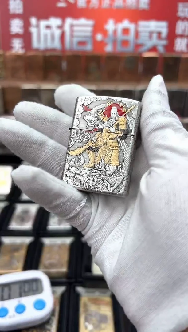 铜熏银鎏金盔甲文武财神