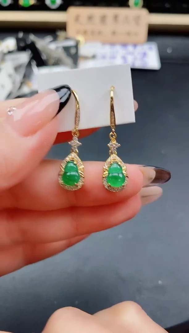 银S925镶嵌戒指翡翠1