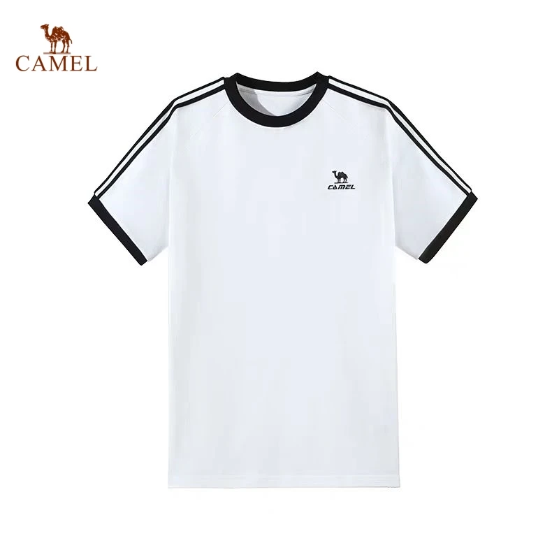 【王俊凯同款】骆驼纯棉短袖斑马T恤运动男女情侣宽松复古休闲透气