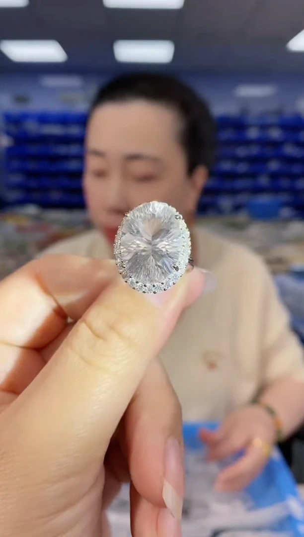 【闪购商品】水晶戒指银S925镶嵌   JZ3248