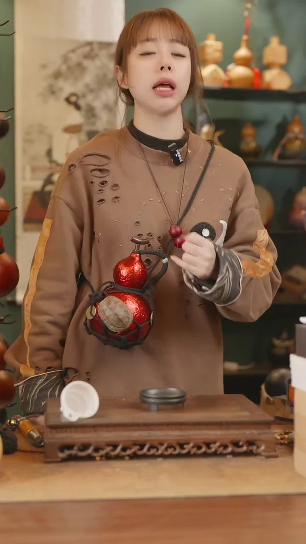 【闪购商品】172号精品天然大漆工艺防渗内胆酒葫芦~