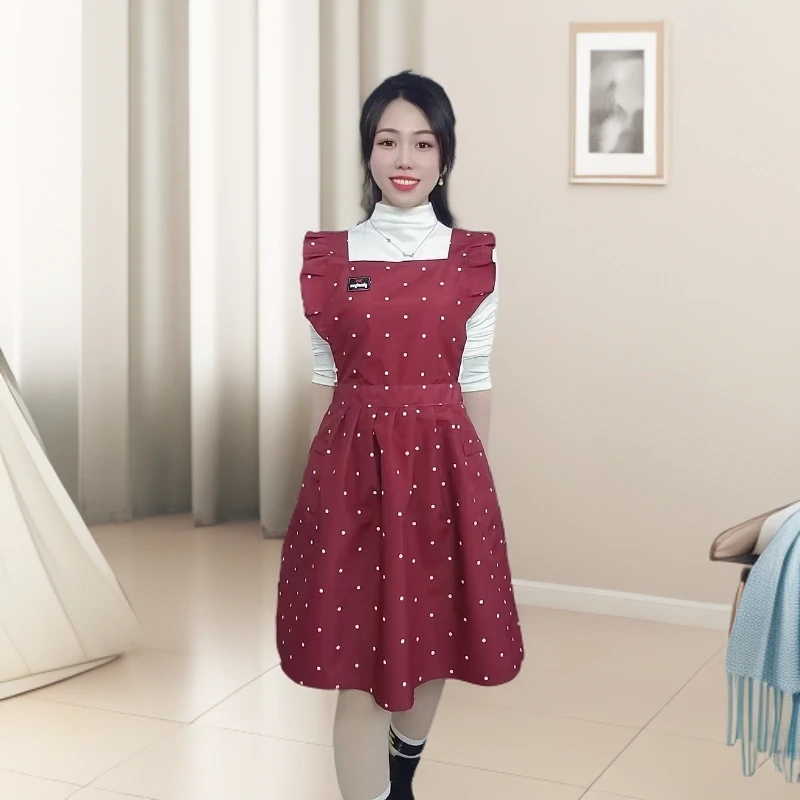 洋气背带厨房成人做饭罩衣围裙防泼水防污家务防水家用时尚围腰