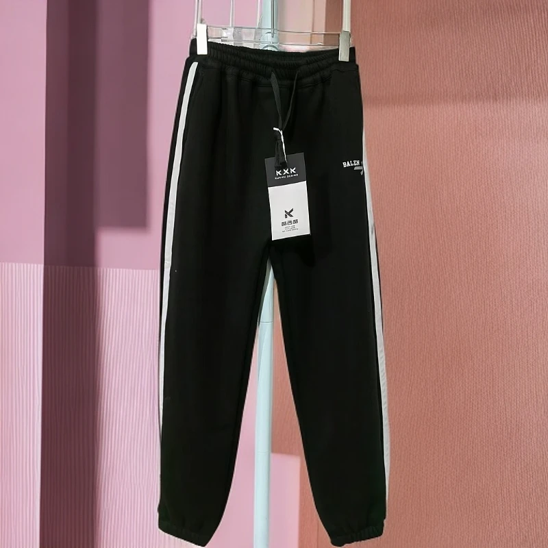 【88686-黑色】青少年加绒休闲运动裤