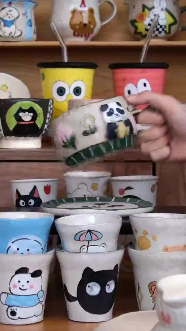 摆件陶瓷原创小熊猫款