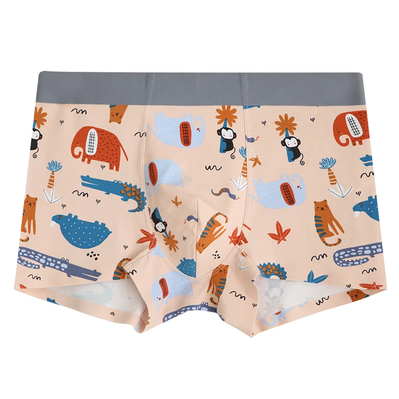 【男裤集合款】单条趣味印花内裤男莫代尔棉柔软透气男士中腰平角裤