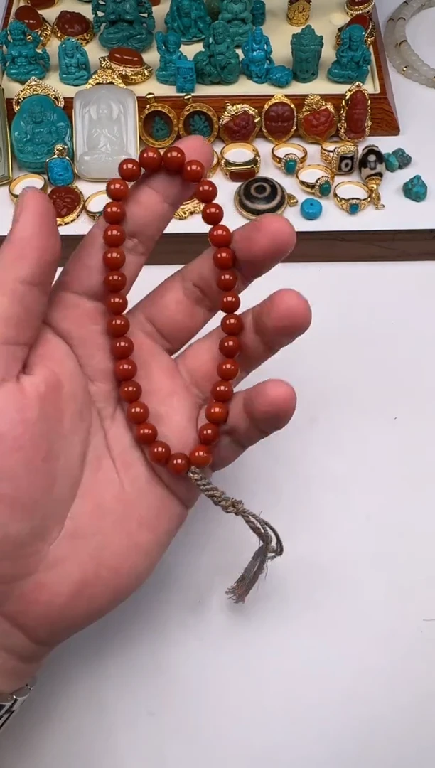 未镶嵌南红玛瑙挂件人*～手串