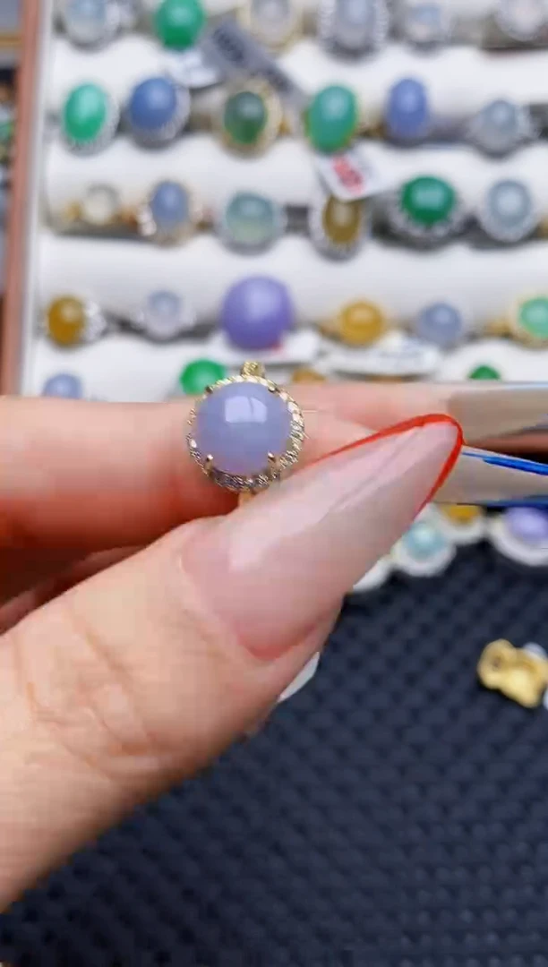 银S925镶嵌戒指翡翠2527