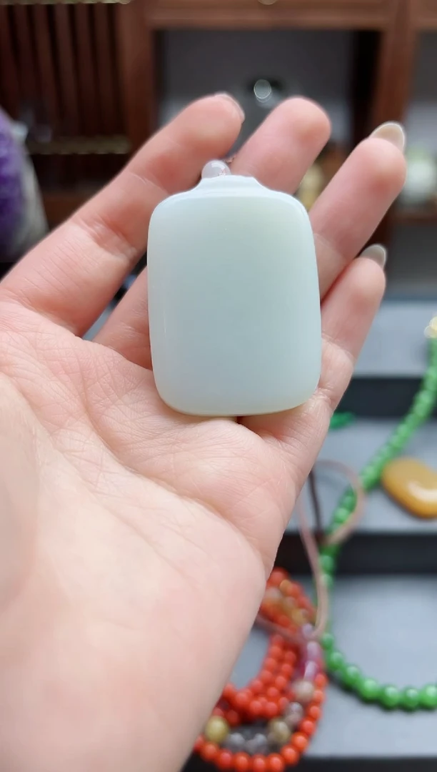 【闪购商品】和田玉吊坠未镶嵌白玉无事牌 HX
