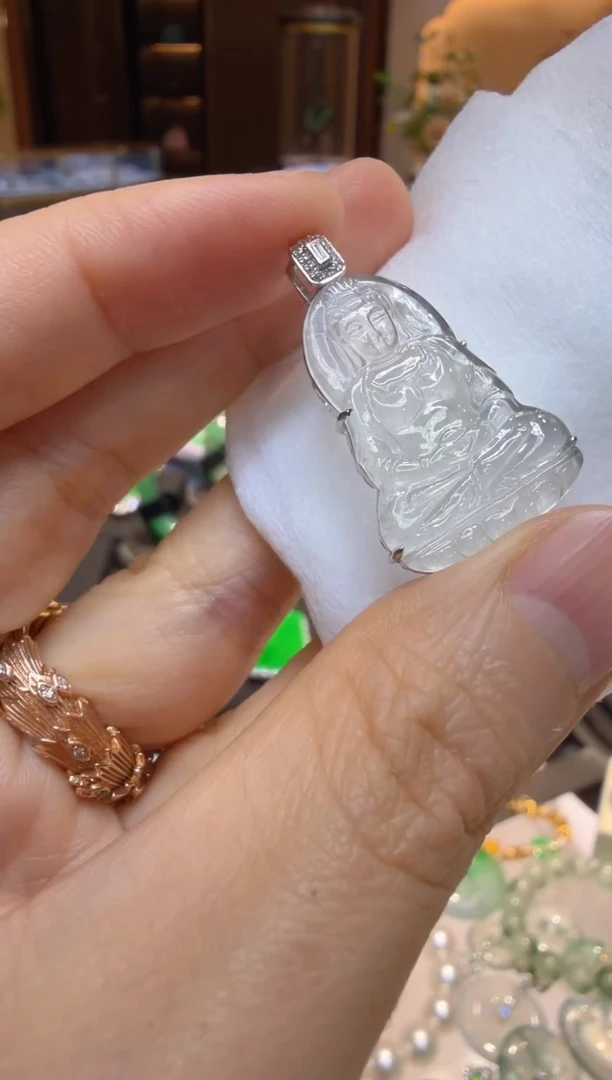 吊坠(不含链)18K金镶嵌翡翠多样性团购发一件