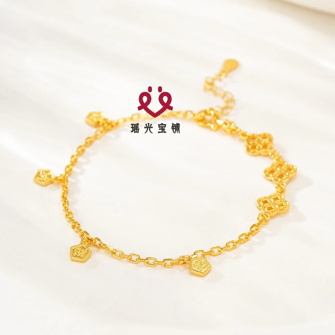 足银手链 招财进宝手链（古法款/珐琅款）新国风时尚复古 招财转运