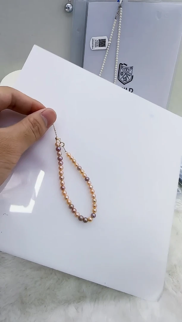 未镶嵌淡水珍珠DA糖果珍珠手链4-5 y354