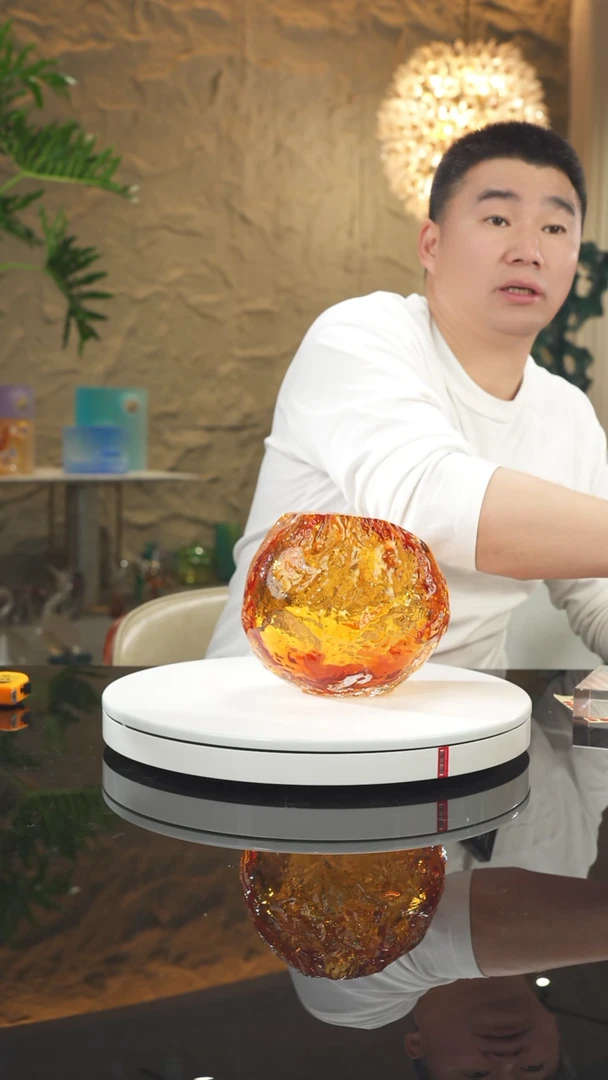 【闪购商品】瓷片福利琥珀火山石摆件小号