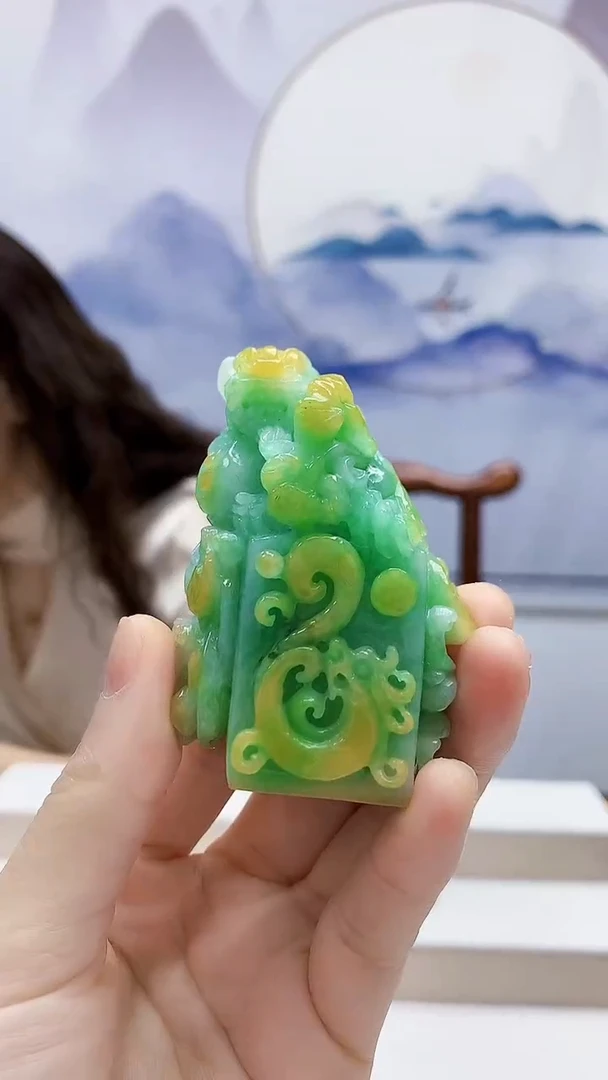 未镶嵌定制翡翠4829lr-毛货挂件57