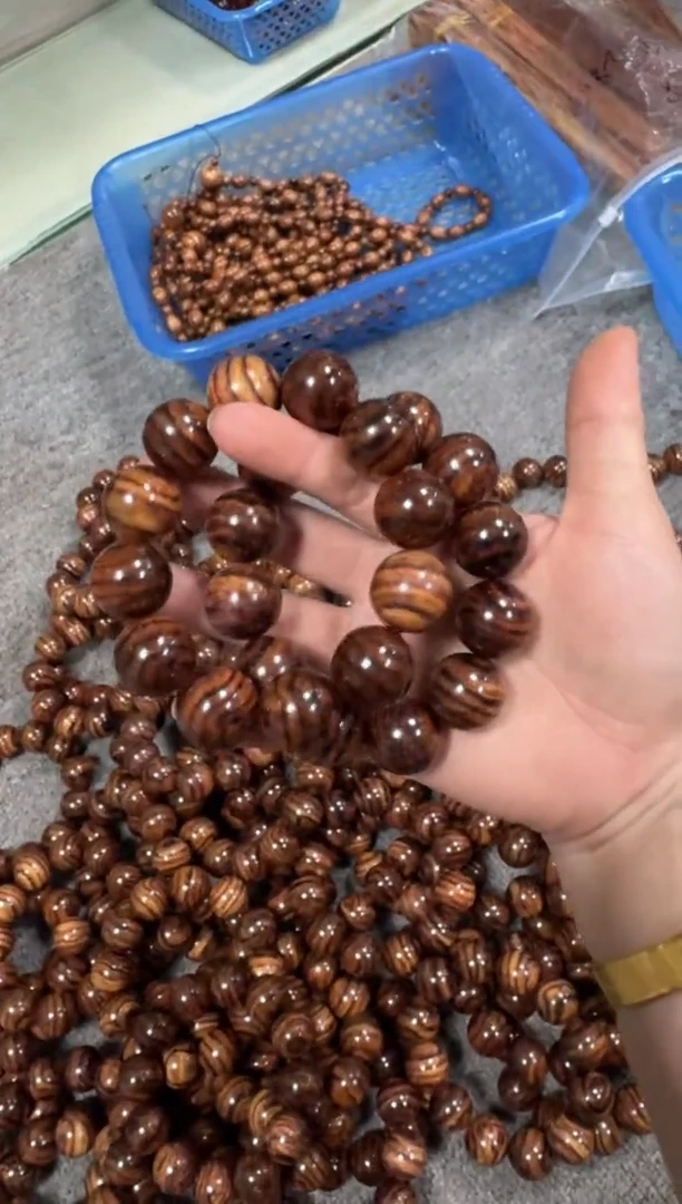 手串/手链黄花梨/降香黄檀79.9米2.0规格虎皮纹海黄手串