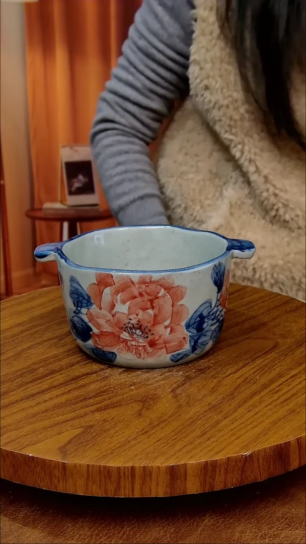 杯子陶景德镇手工手绘釉下彩陶瓷，微瑕