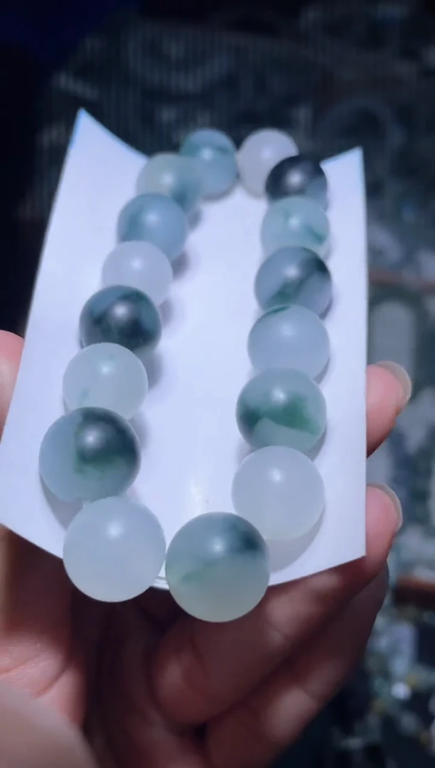未镶嵌定制翡翠天然缅甸翡翠手串47