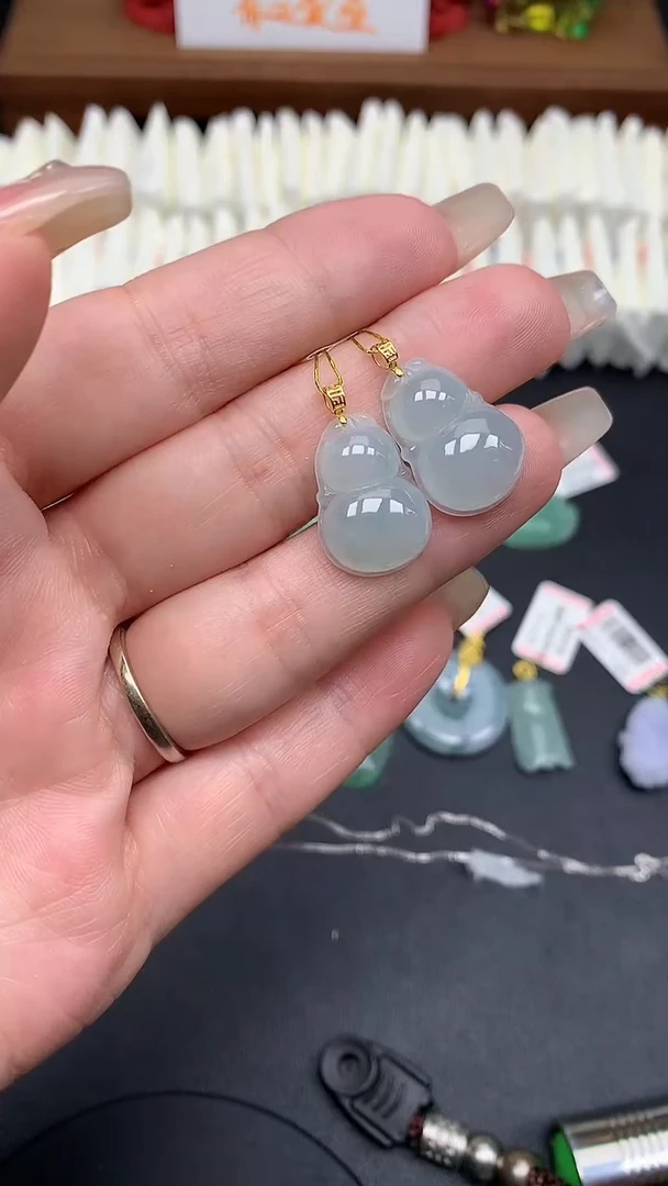 【闪购商品】翡翠吊坠(不含链)18K金镶嵌MS159977（多样性发一件）