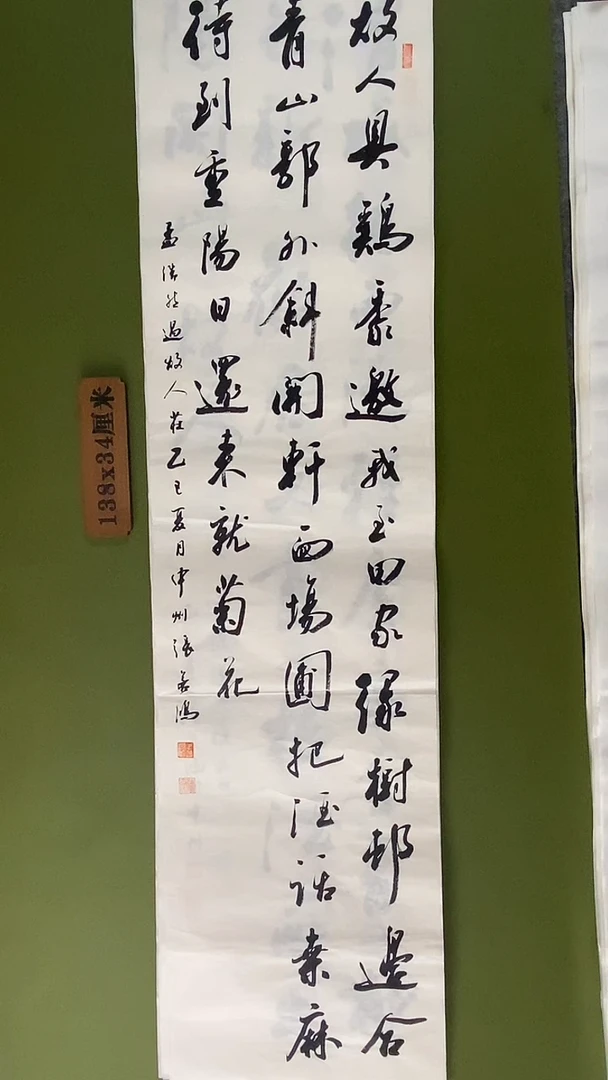 书法书法 张若鸿 尺寸138cm*34cm