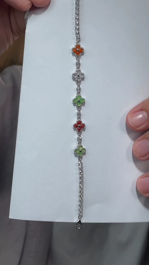 翡翠银S925镶嵌吊坠(不含链)手链