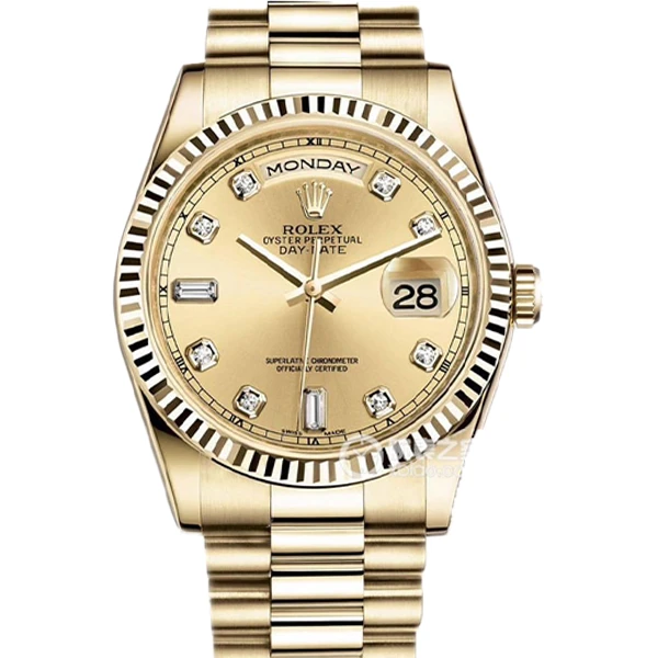 99新 Rolex/劳力士 老佛爷/劳力士118238/自动机械/单表/36mm