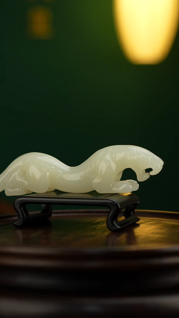 玉【伏虎镇纸】天然玉石伏虎镇纸镇尺