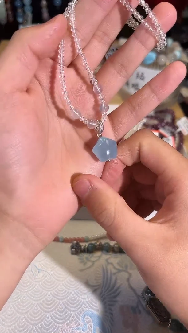 【闪购商品】海蓝宝石颈饰未镶嵌F98项链