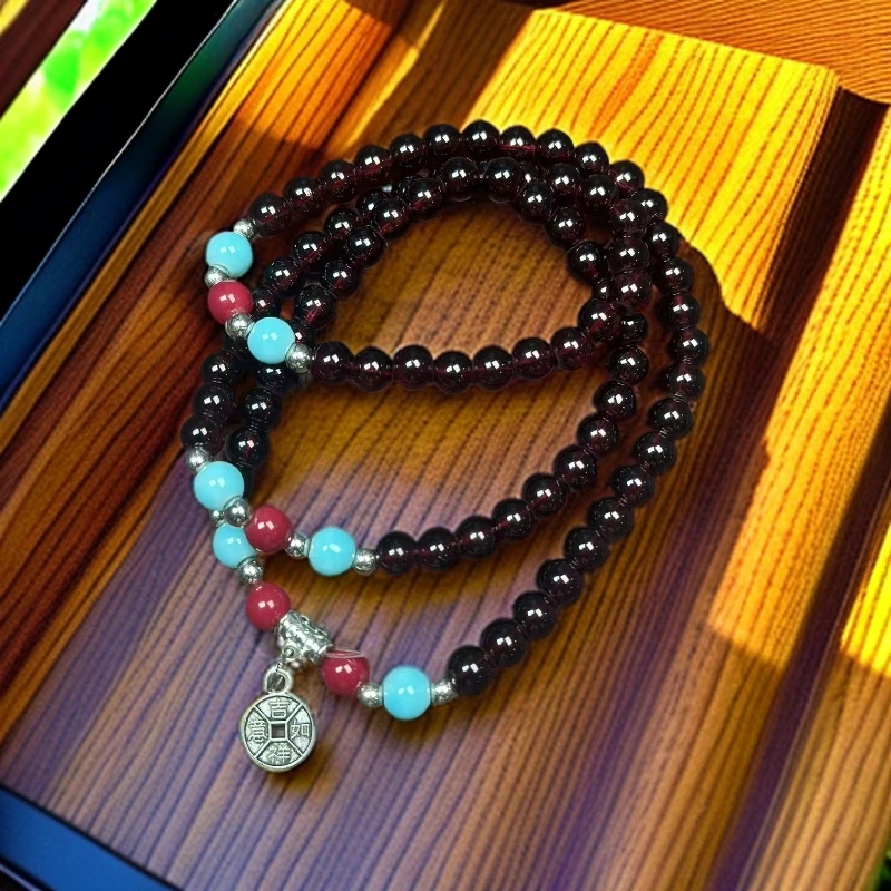 石英石手链 紫色多圈时尚精品手串