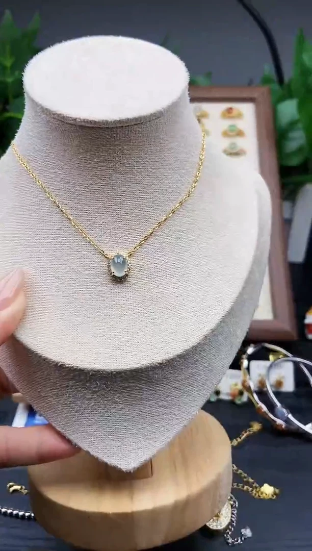 颈饰银S925镶嵌翡翠12