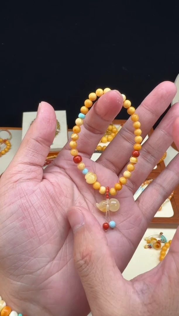 【闪购商品】蜜蜡手链未镶嵌老花蜡