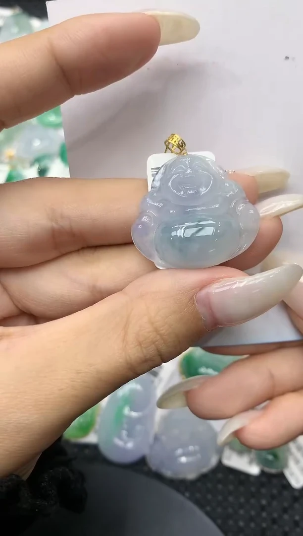 颈饰18K金镶嵌翡翠11111111111