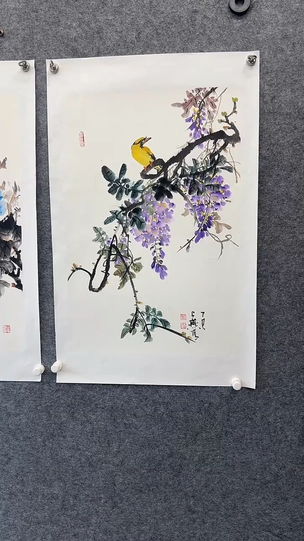 国画书画王生意国画紫藤花