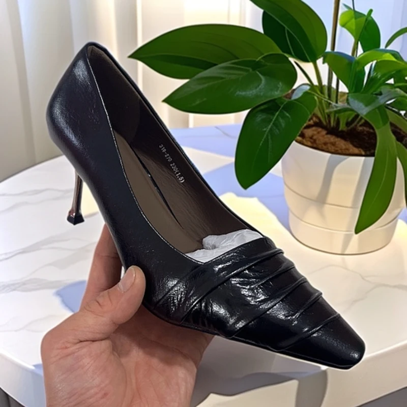 319270新款高品质头层牛皮气质浅口单鞋