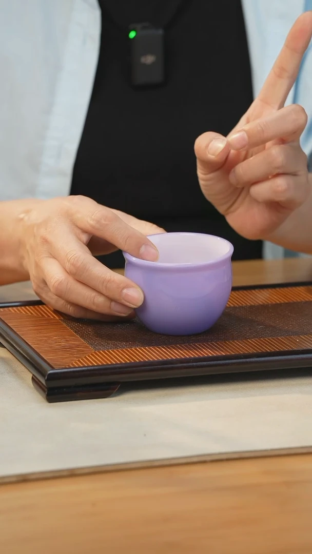 玉见双玉料紫色主人杯缸杯