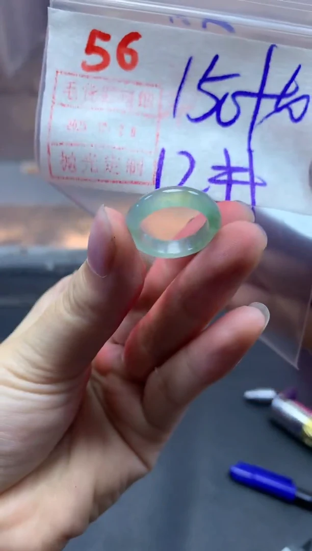 未镶嵌定制翡翠戒圈12#160毛货需精细抛光